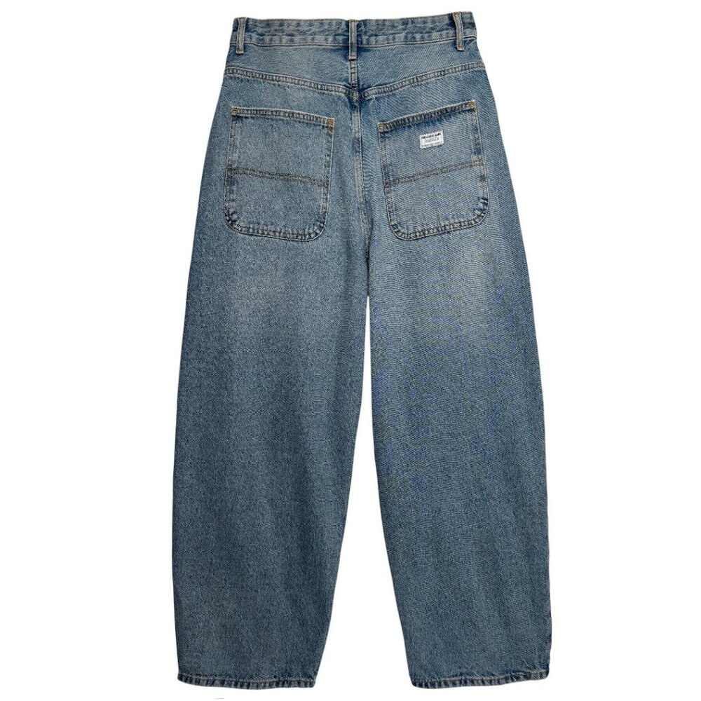 PULL&BEAR SKATER FIT MEN'S DENIM JEANS WASHED BLUE URBAN 90’s Y2K DOPE STREET 31 - Picture 3 of 10